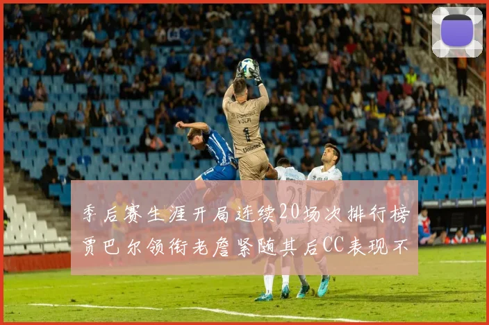 季后赛生涯开局连续20场次排行榜贾巴尔领衔老詹紧随其后CC表现不俗